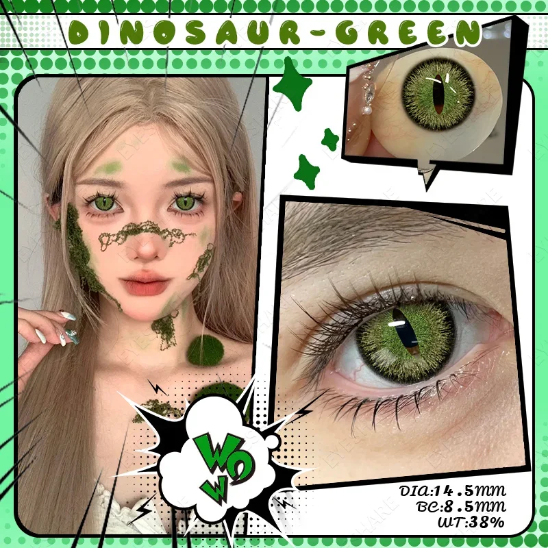 EYESHARE Cosplay Farbige Kontaktlinsen für Augen, jährliche Verwendung, Make-up, verrückte Halloween-Schönheit, rote Kontaktlinsen, Augenkosmetik – Detail 25