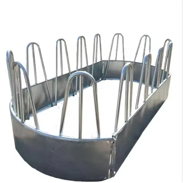 Hot dip galvanized sheep horse cattle deer hay feeders livestock steel round bale feeder