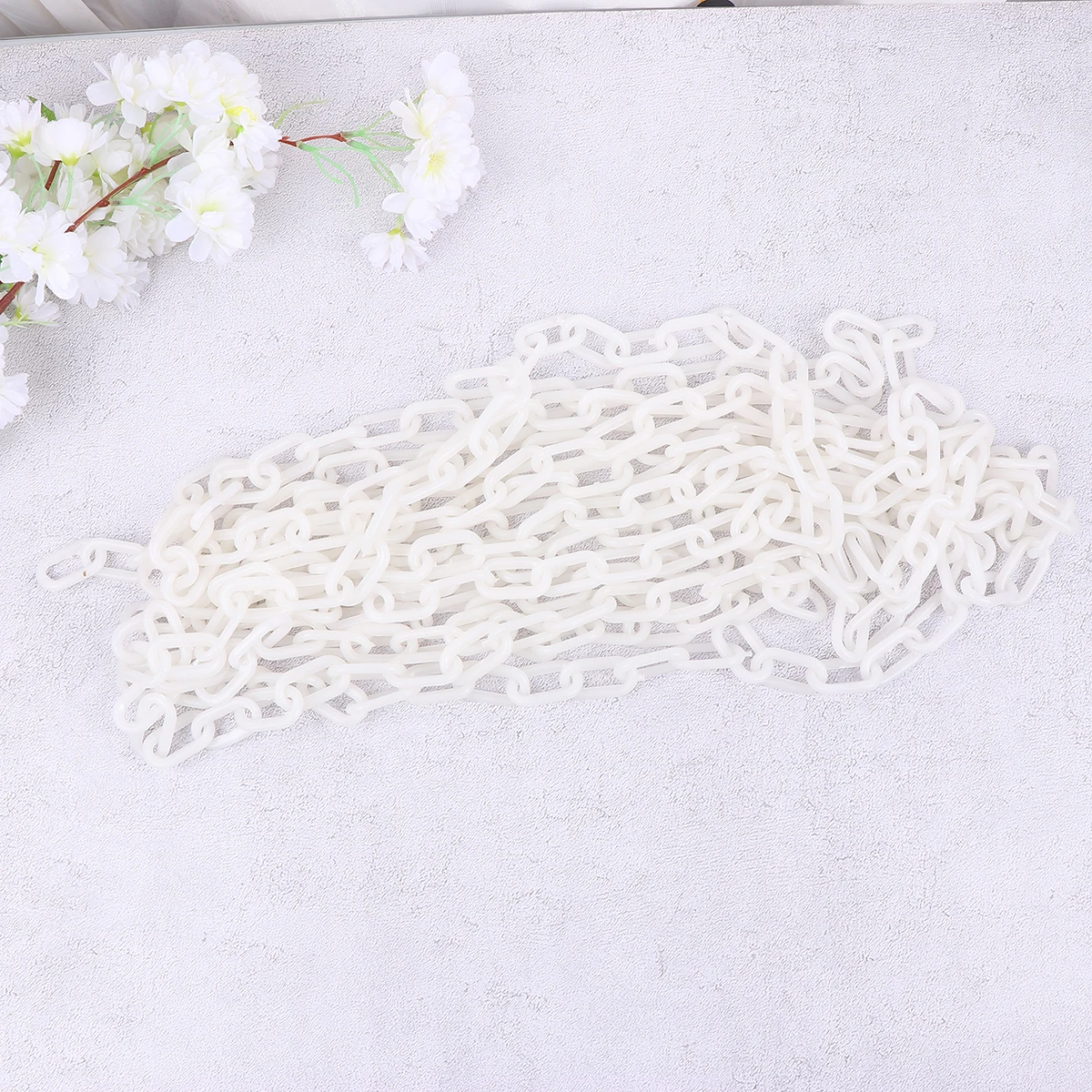 

1 Roll Plastic Safety Chain Uv Resistant Colored Barrier Chain for Crowd Control Site Barrier Belt Strap Accessories