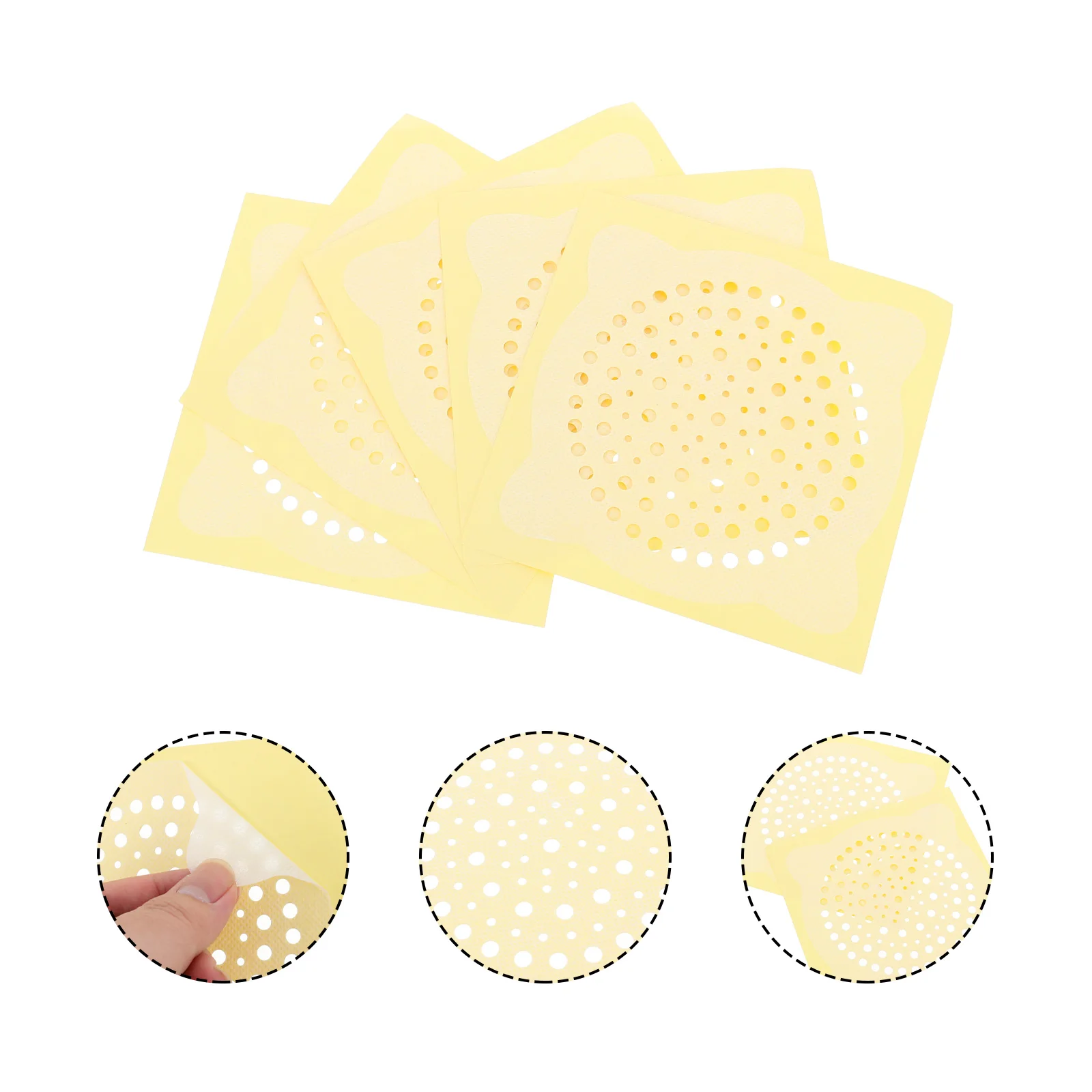 

50Pcs Self-Adhesive Floor Drain Stickers Hair Filter Anti-Blocking Disposable Sink Drain Hole Filtering Sticker Bathroom Sewer