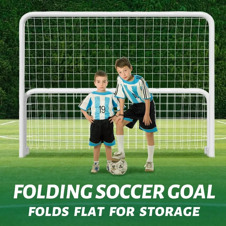 Soccer Goals for Backyard and Indoor Outdoor Practice Durable Metal Soccer Goals in Multiple Sizes 12x6FT 16x7FT 10x6FT 8x6FT 6