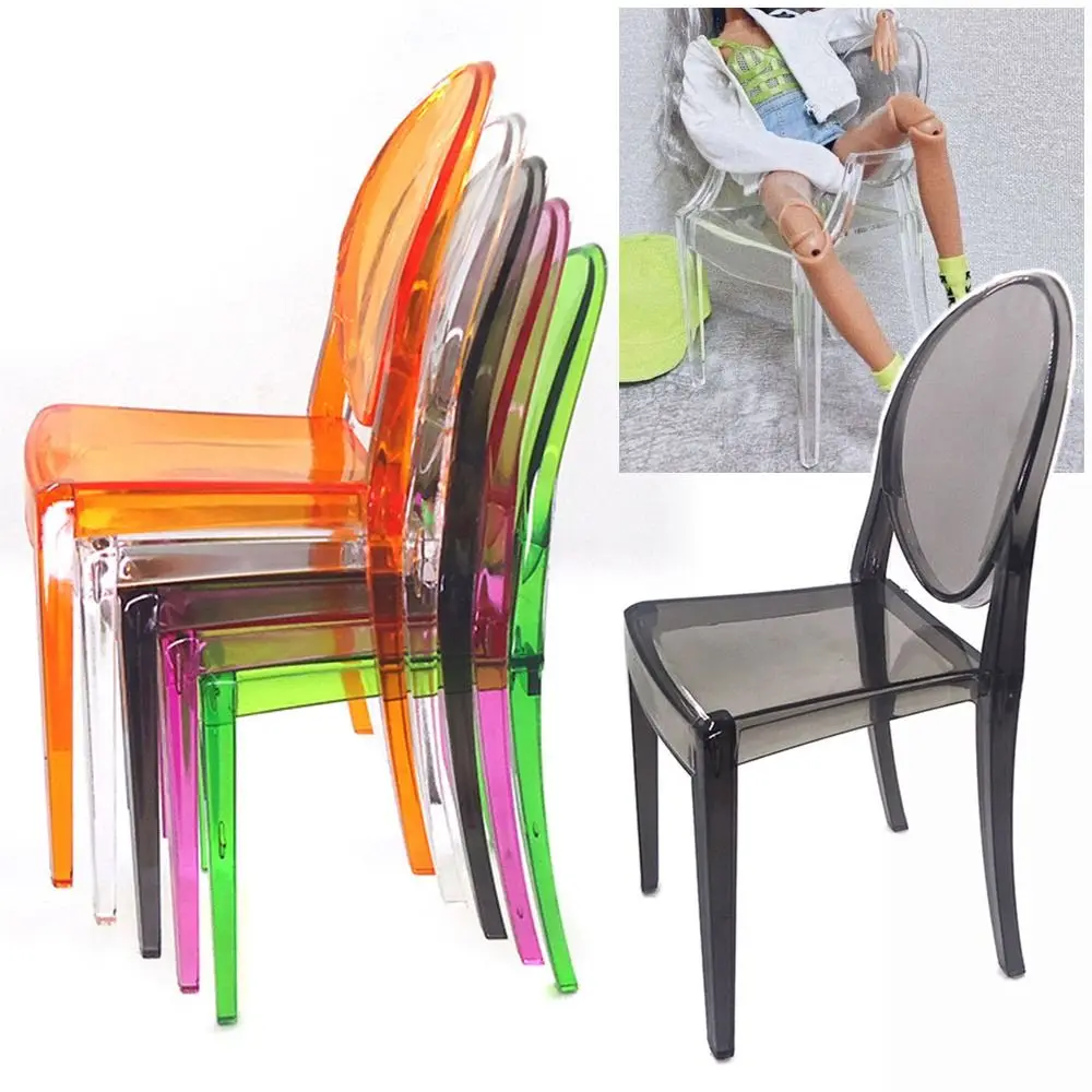 1/6 Scale Dollhouse Leisure Chair Multicolor Plastic Miniature Furniture Photo Props Doll Accessories Mini Backrest Chair