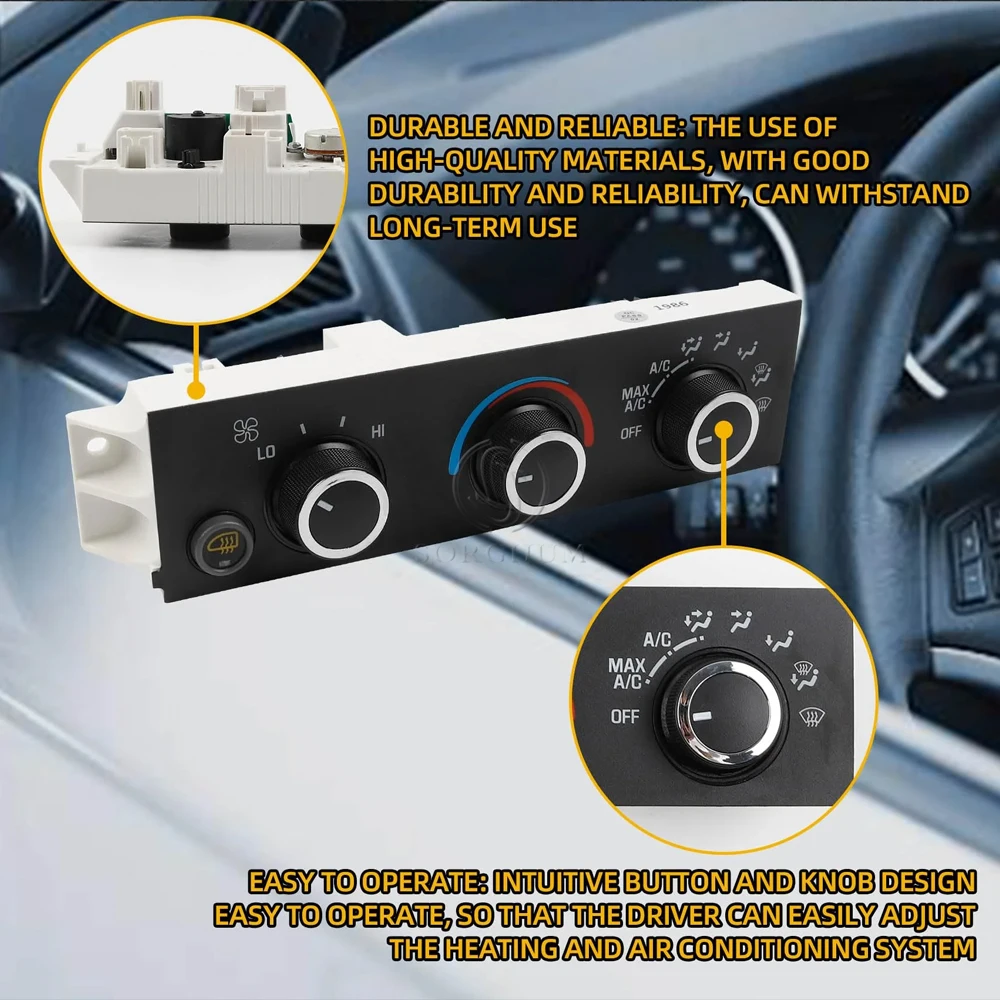 

15773679 A/C Heater Climate Control Module Panel Switch For GMC Savana Pasajeros Chevy Express Cargo 1500 2500 3500 4500 599-294