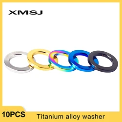 XMSJ Titanium Washer Gasket M4 M5 M6 M8 M10 Flat Spacer for Bicycle Motorcycle Car Modified Calipers Gasket Titanium Flat Spacer