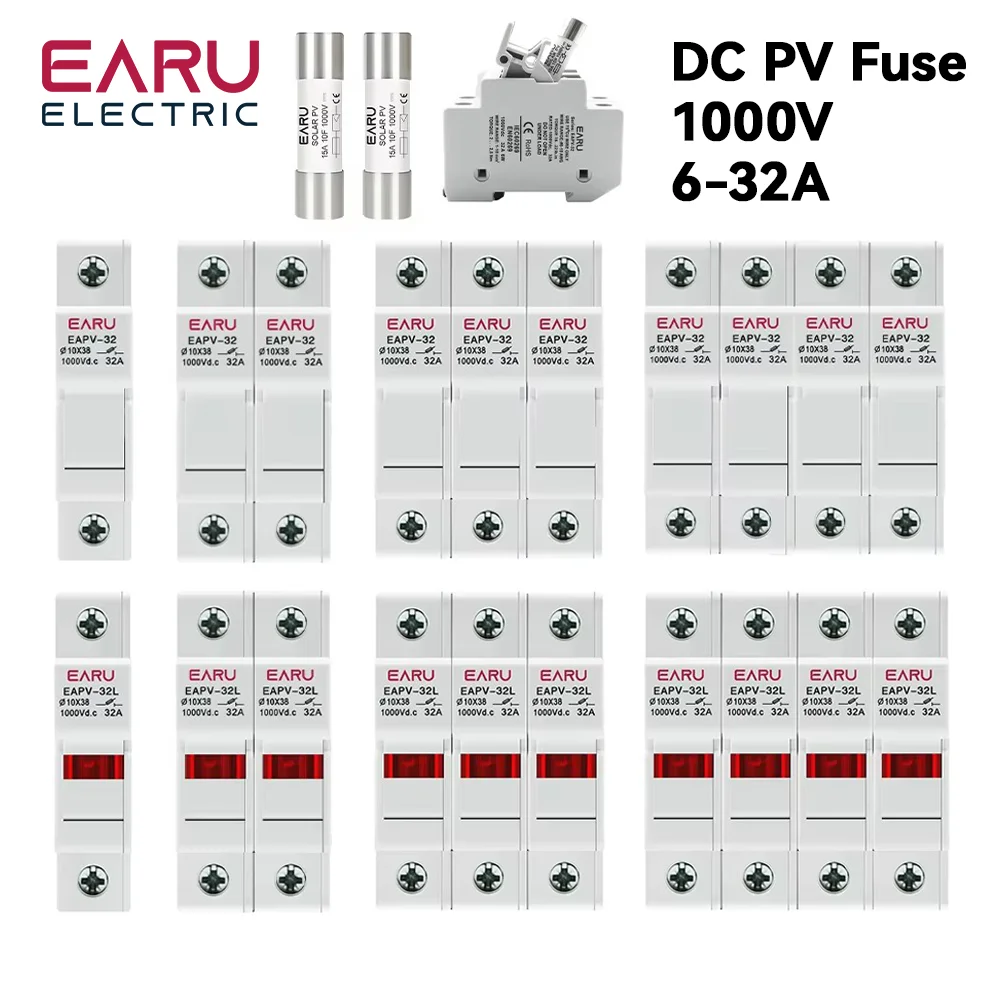 DIN Rail พลังงานแสงอาทิตย์ PV DC ฟิวส์ผู้ถือไฟแสดงสถานะ 10*38 มม.DC PV ฟิวส์ Link สําหรับพลังงานแสงอาทิตย์ระบบพลังงานแสงอาทิตย์ pro