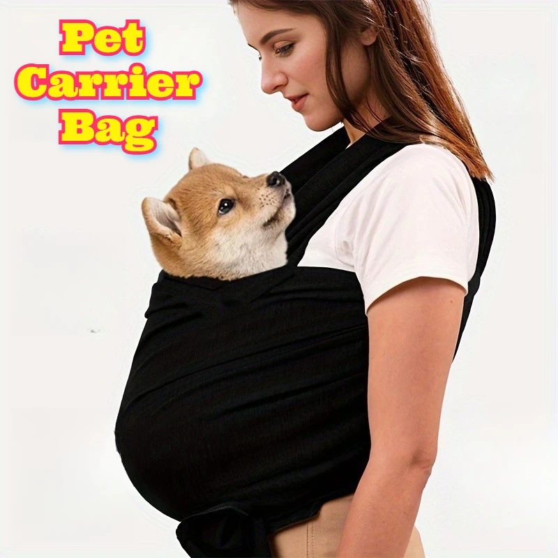 

Adjustable Pet Sling Carrier Cats Dogs Hands Free Travel Bag Lightweight Foldable Puppy Kitten Shoulder Strap Outdoor Walking