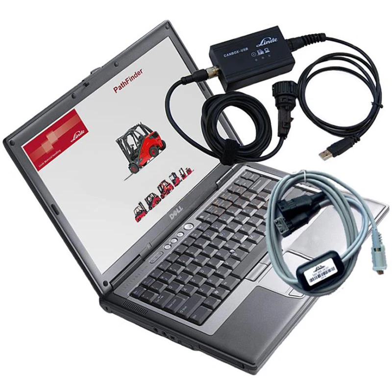 Linde forklift full set of diagnostic tool CanBox + TruckDoctor cable + Touchbook CF-53 Laptop + Diagnose Program pathfinder