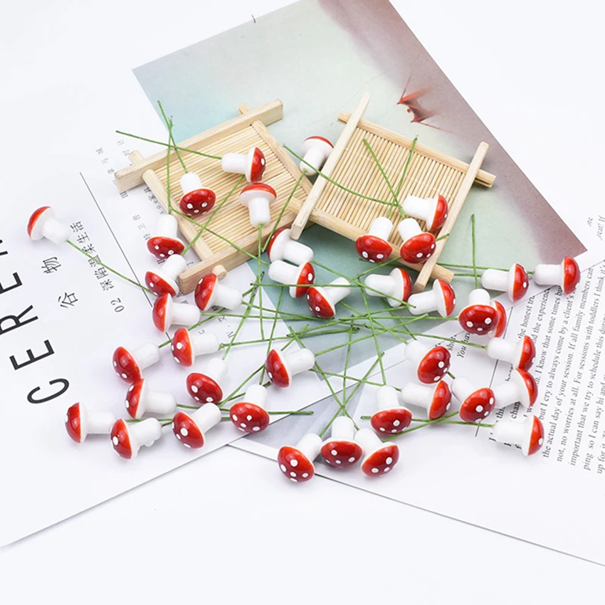 Red Artificial Bubble Mushroom Home Room Wedding Garden Decoration Festival Garland Ornamental Flowerpot Handmade DIY GiftAccess