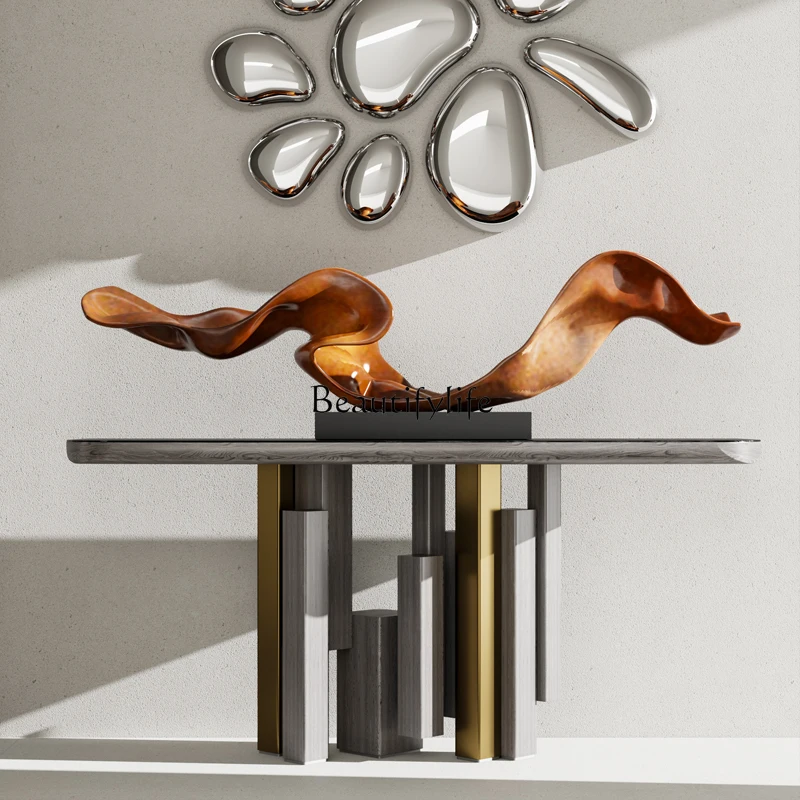 Modern abstract art large-scale sculpture entrance ornament light luxury handicrafts