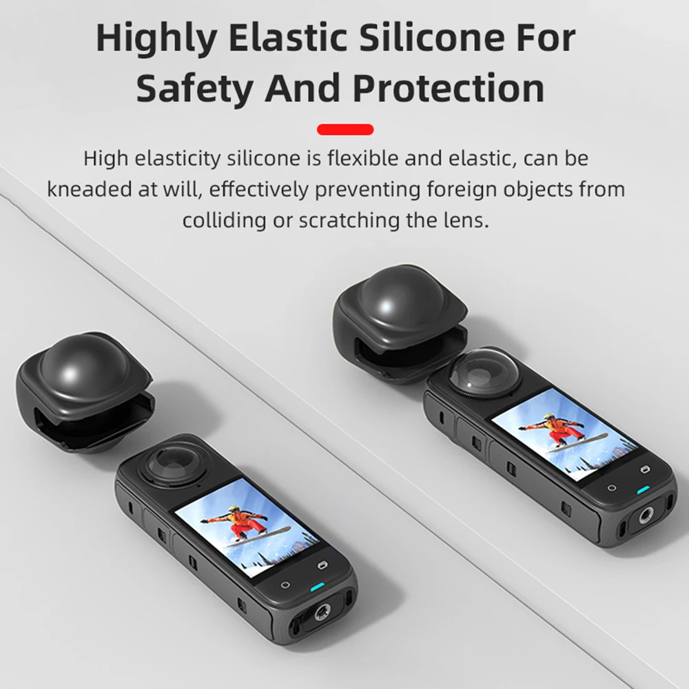 غطاء العدسة ل Insta360 X5 X4 سيليكون كاميرا بانورامية المضادة للخدش غطاء المضادة للسقوط الغبار كاميرا المحمولة عدسة الحرس