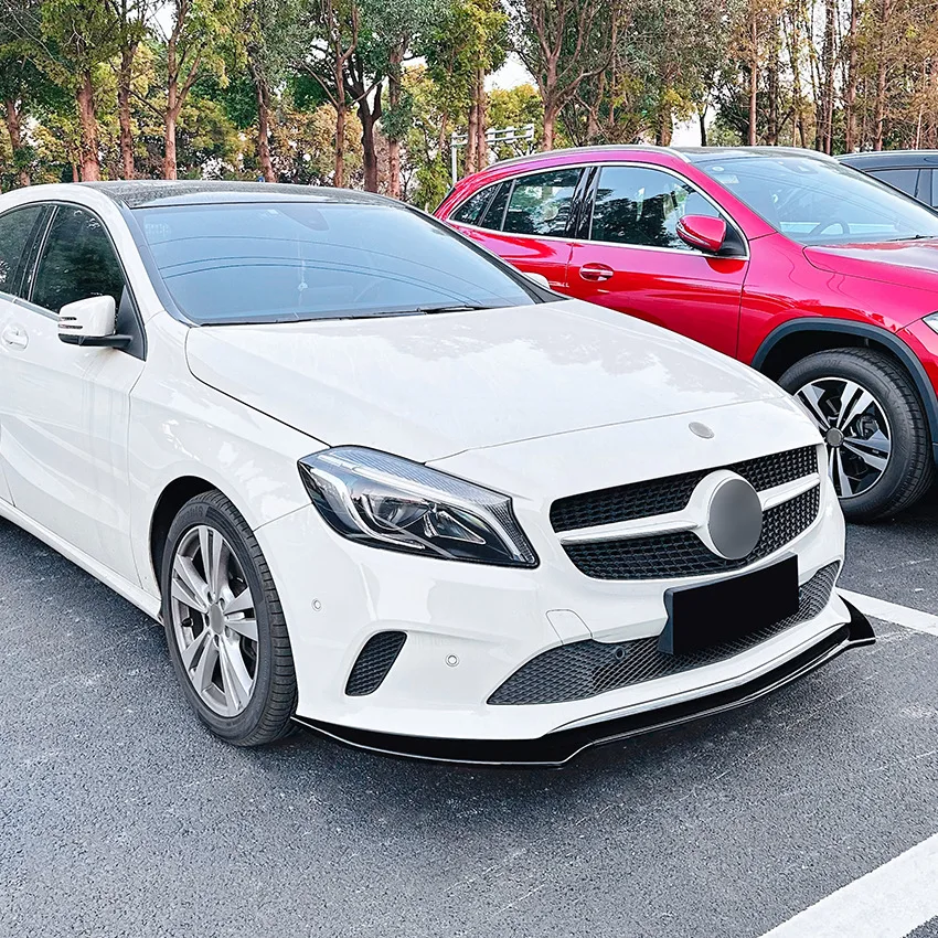 

For Mercedes A Class W176 Facelift Standard 2016-2018 Accessories Front Bumper Lip Spoiler Splitter Upgrade Kit