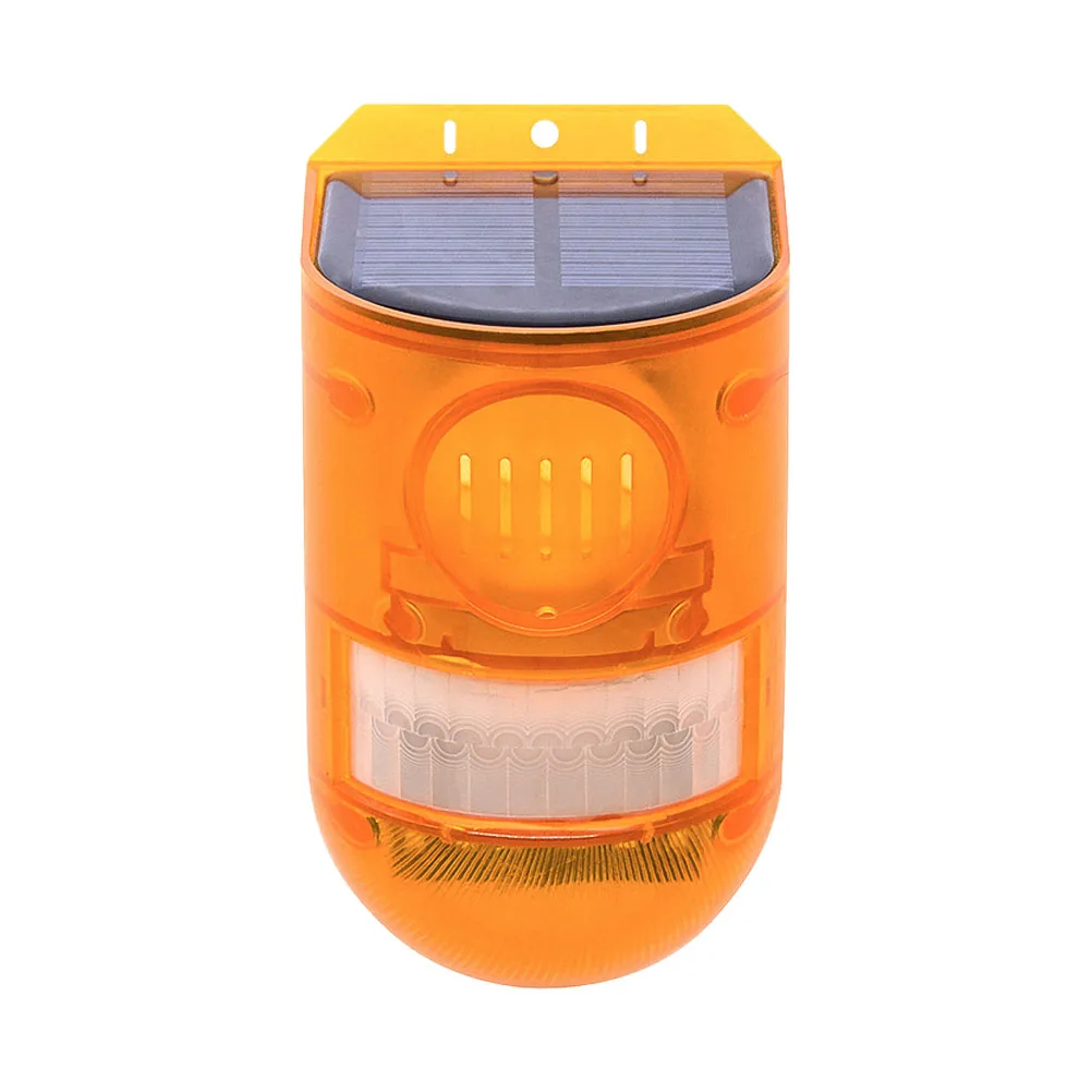 Solar Alarm Light Outdoor Waterproof Led Motion Sensor Security Lamp Solar Powered Ip65 Anti Theft Warning Light For Farm