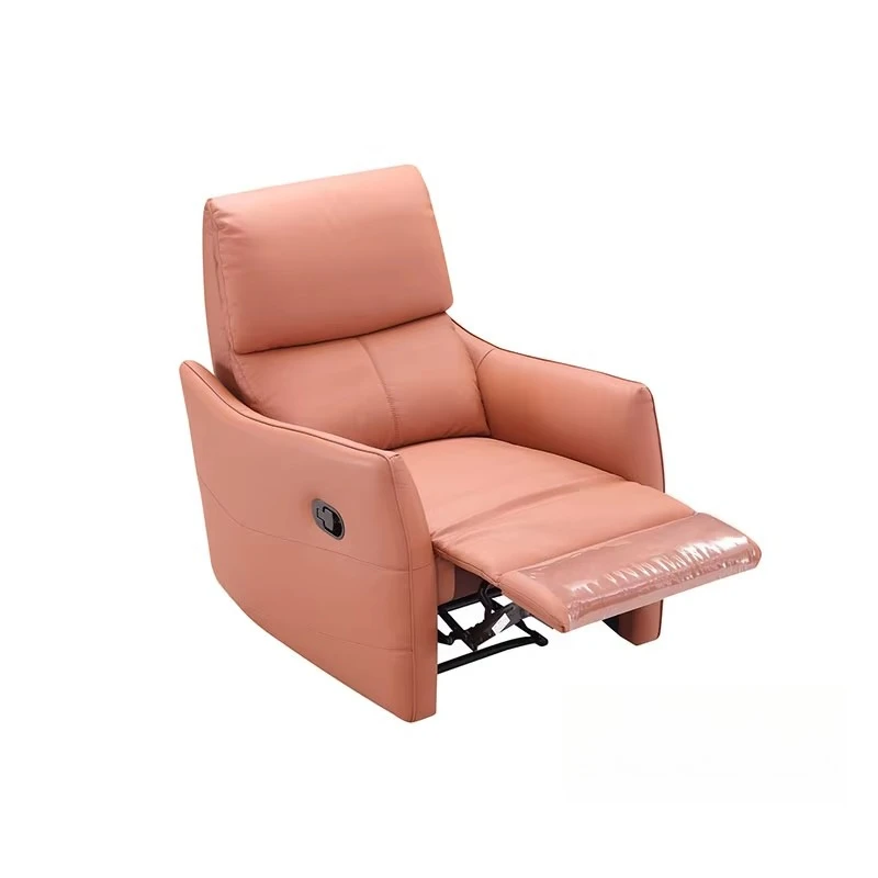 เฟอร์นิเจอร์บ้านสไตล์จีน เฟอร์นิเจอร์ห้องนั่งเล่นหนังทันสมัย โซฟาหนังปรับเอนได้ ผ้าคลุมโซฟาหนัง