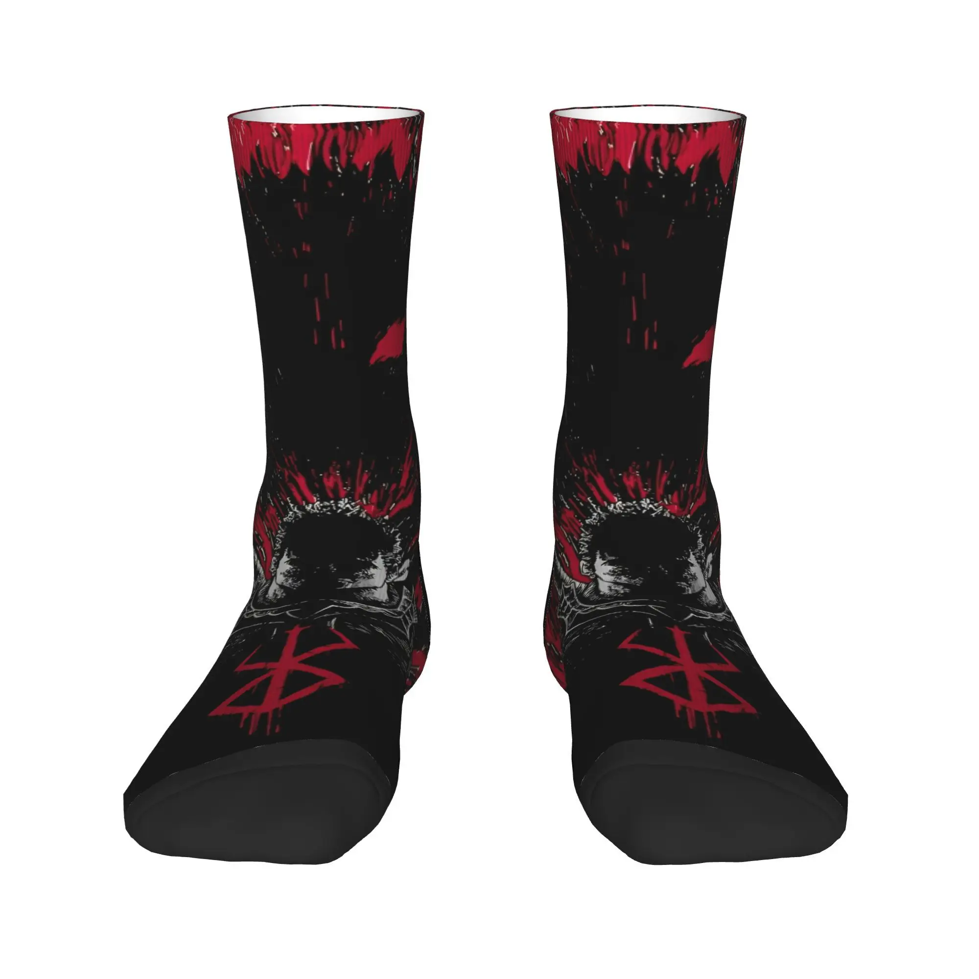 애니메이션 B-berserks 양말 빈티지 스타킹 겨울 미끄럼 방지 남성용 양말 따뜻한 소프트 디자인 러닝 양말