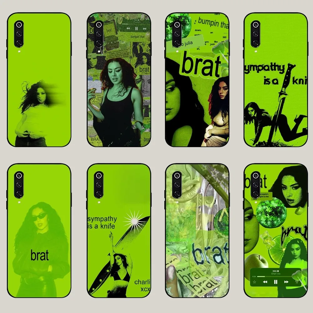 Singer C-Charli X-XCX BRAT Phone Case For Xiaomi 11 Redmi Note 11 5G 8T 9A 9 10T Note8Pro Note9 12SUltra Black Case