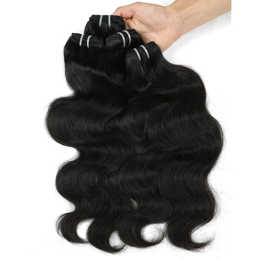 15A Double Body Wave Human Hair Bundles Drawn Virgin Bundles Human Hair Raw Vietnamese Hair Bundles Human Hair  Unprocessed Hair