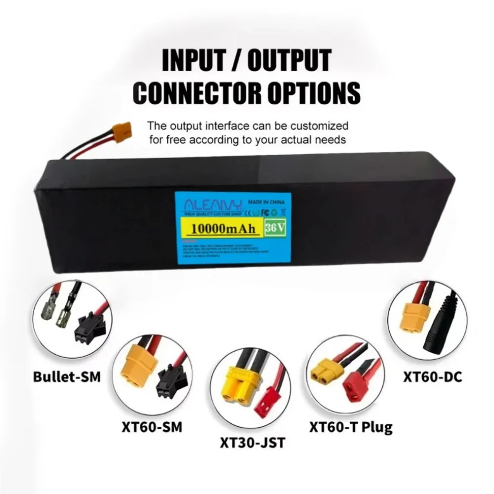 18650 Rechargeable Lithium-Ion Battery 36V 10S3P 10000mAh 500W Built-in BMS  Compatible with KUGOO S1, S2, S3 Electric Scooters