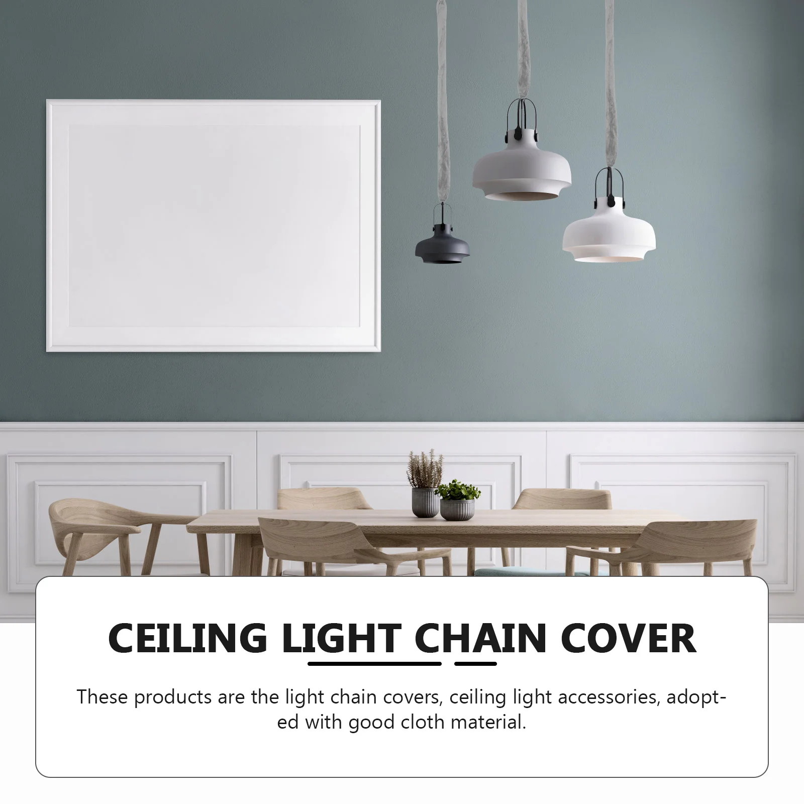 

4Pcs Decorative Light Chain Sleeve Premium Cloth Cover for Ceiling Lamp Chandelier Protector Light Chain Cover