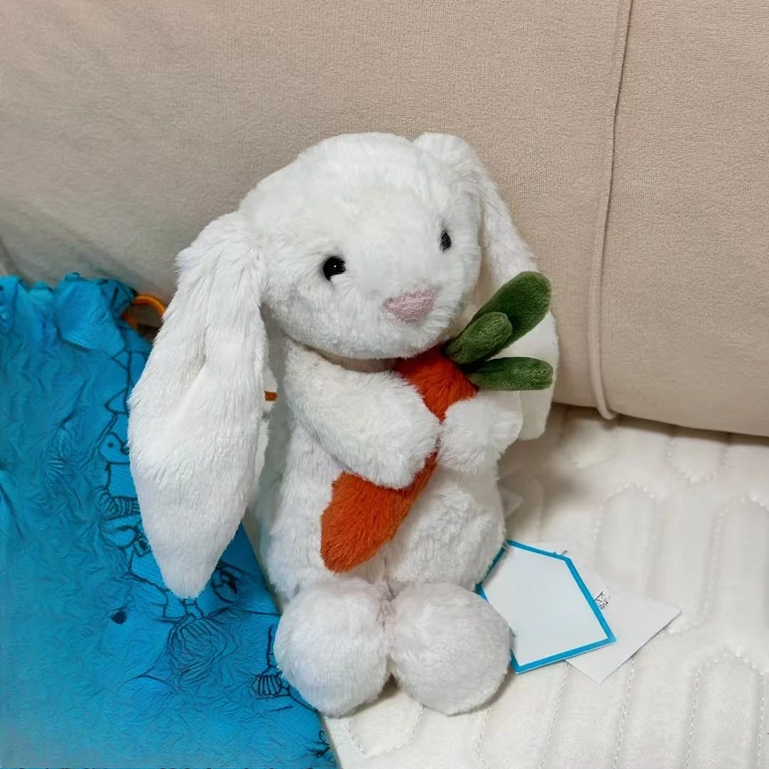 shy hug carrot bonnie rabbit cute gift holiday birthday bunny doll stuffed animals kawaii room decoration ornament Jellycat