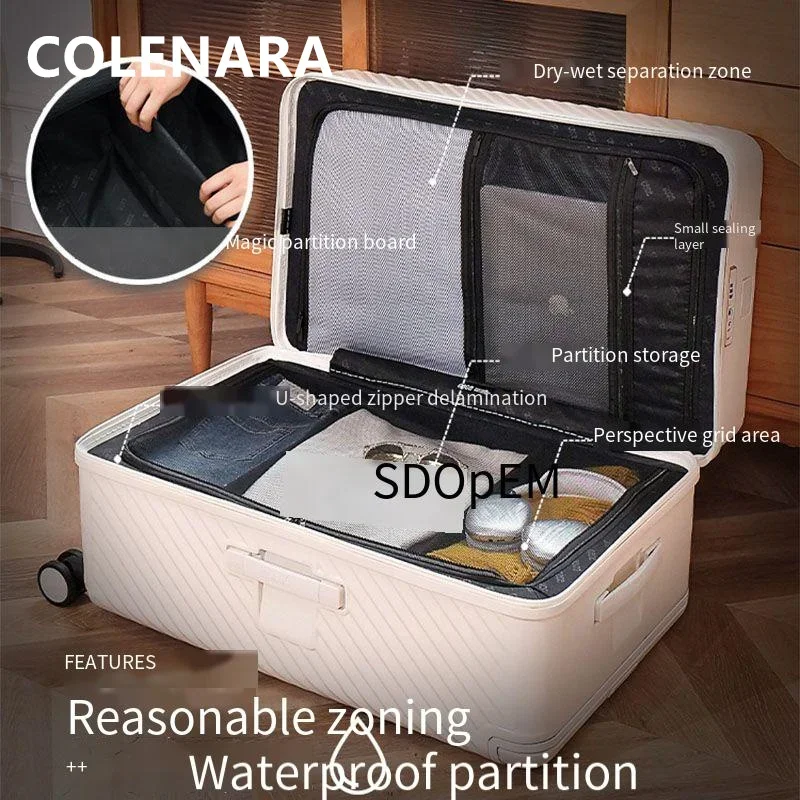 COLENARA PC Luggage Extra Large Capacity Trolley Cases Family Travel Essentials 22\