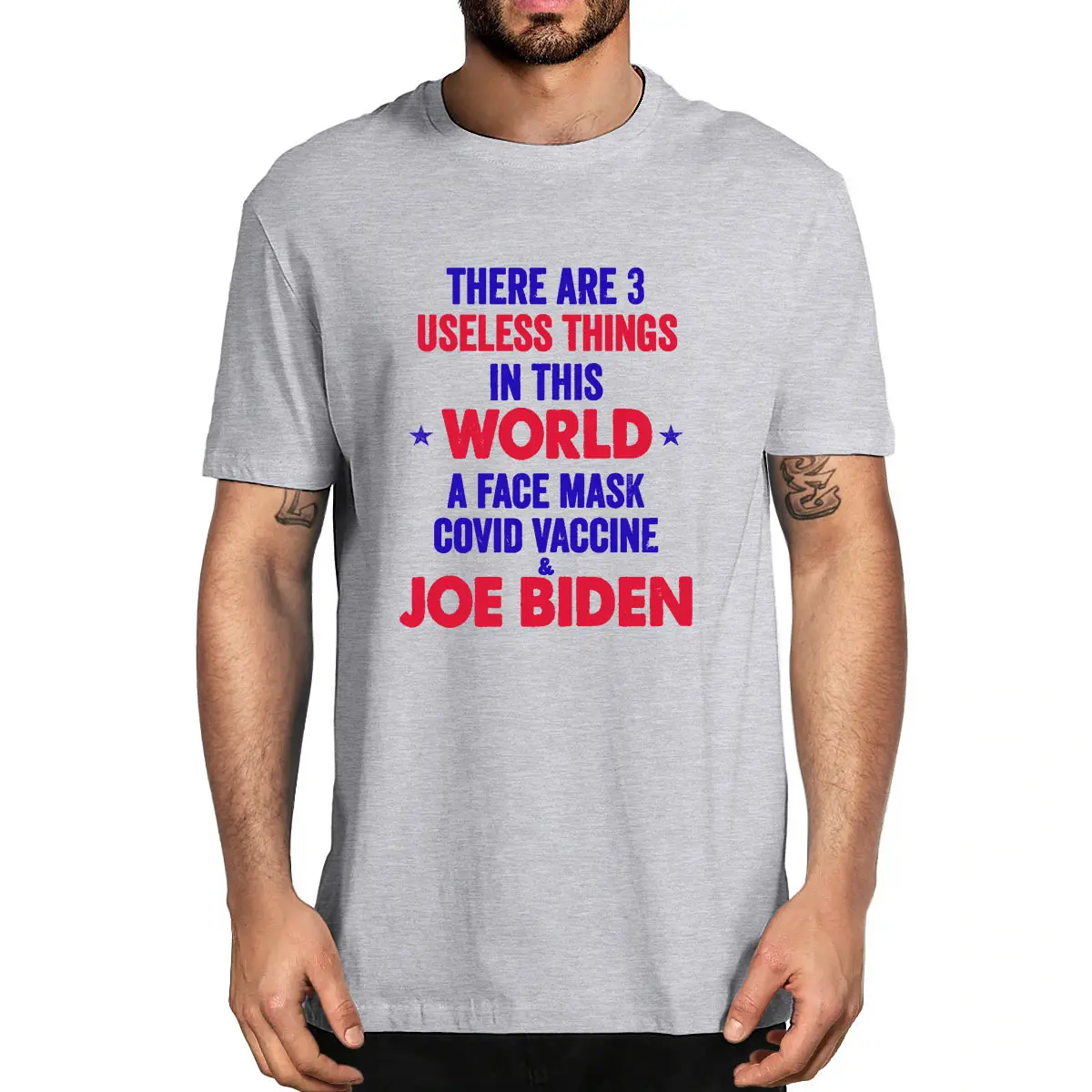 There Are Three Useless Things In This World joe Biden 100% Cotton Summer Men's Novelty Oversized T-Shirt Women Casual Tee Gift