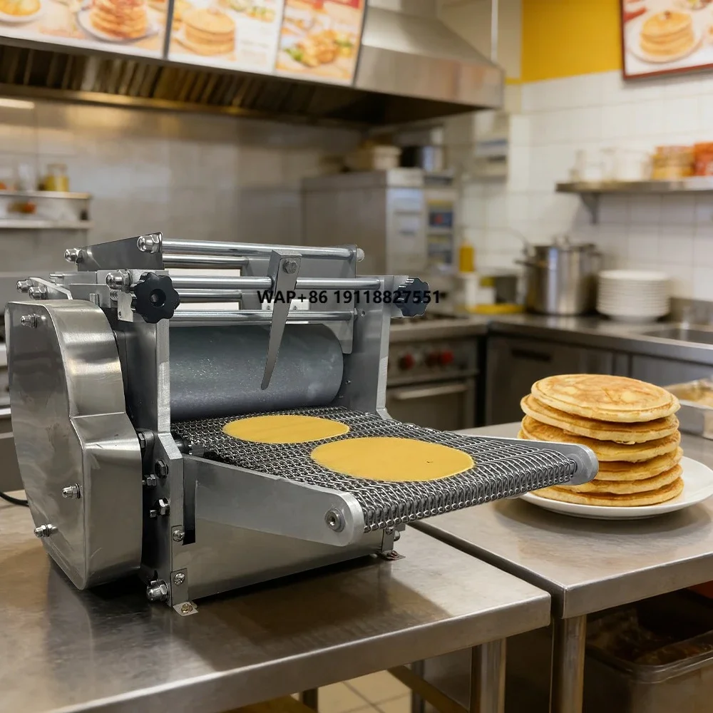 Automatic Commercial Dough Sheeting Machine for Tortilla and Pancake Making