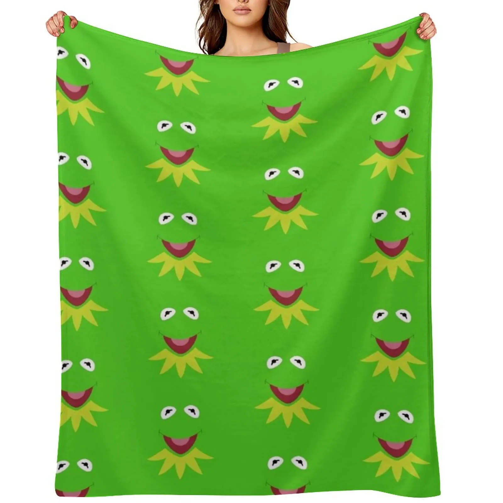 

kermit Throw Blanket Soft Plaid cosplay anime Sofa Quilt for babies Blankets
