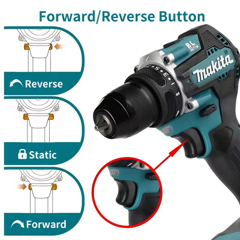 

Аккумуляторная ударная дрель Makita 18В DDF487 10мм, бесщеточная, литиевая, перезаряжаемая, для дома, с высоким крутящим моментом, электрический шуруповерт