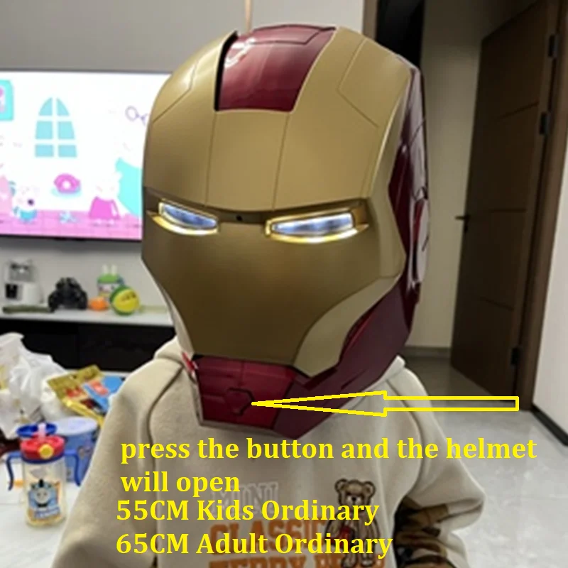 Original New Iron Man 1:1 Mk5 Helmet Voice Control Eyes With Light Model Toys For Adult Electric Technology Wearable Xmas Gifts