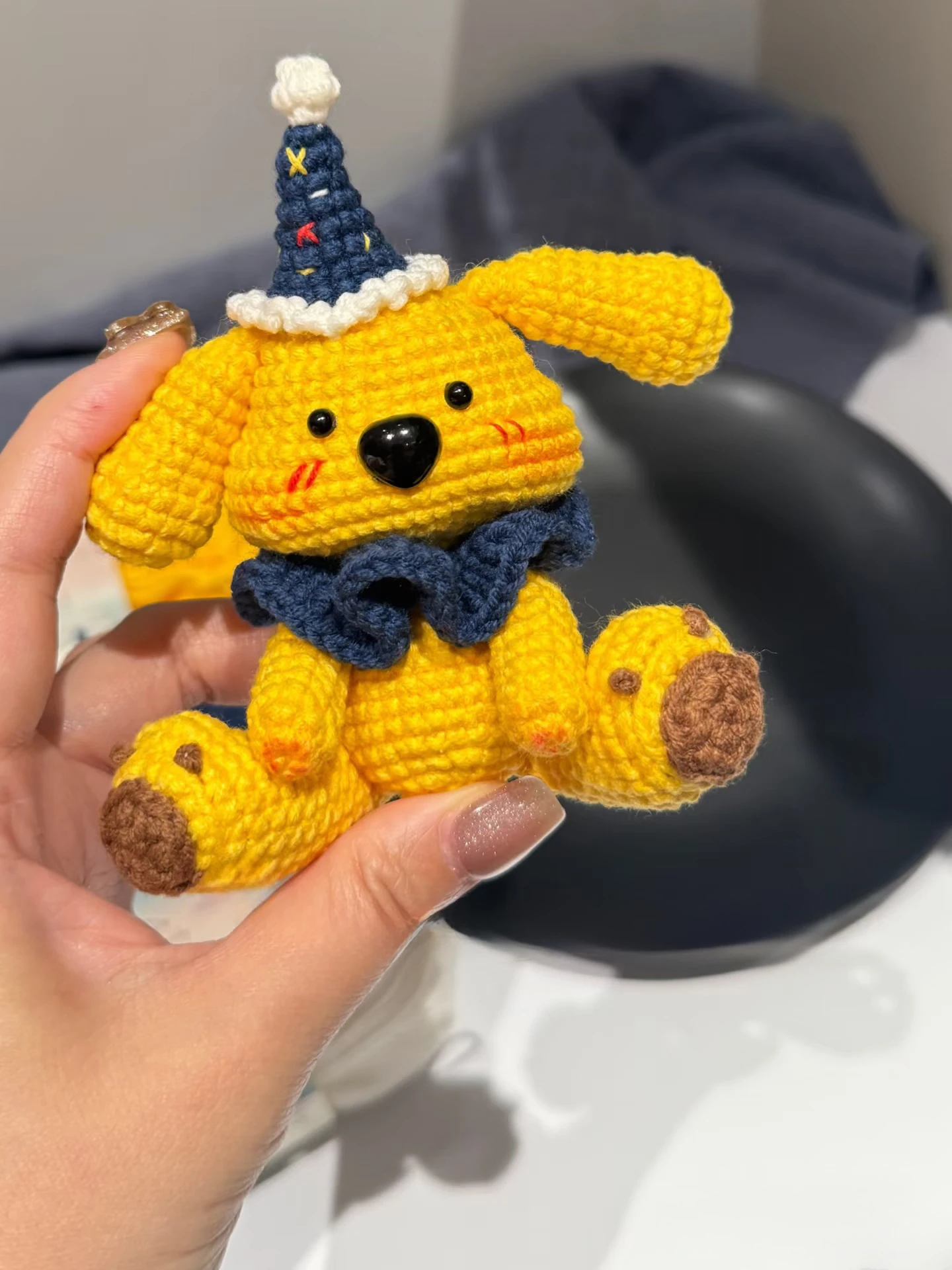 Handcraft DIY Crochet Kit Cute Little Dog Material Pack Birthday Gift Boredom Buster Time Killer