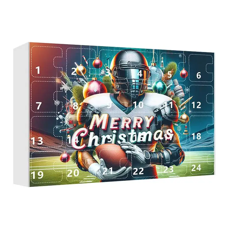 

Christmas Pendant Advent Calendars 24Days Acrylic Football Countdown Calendars Cute Cartoon Pendant Christmas Ornaments