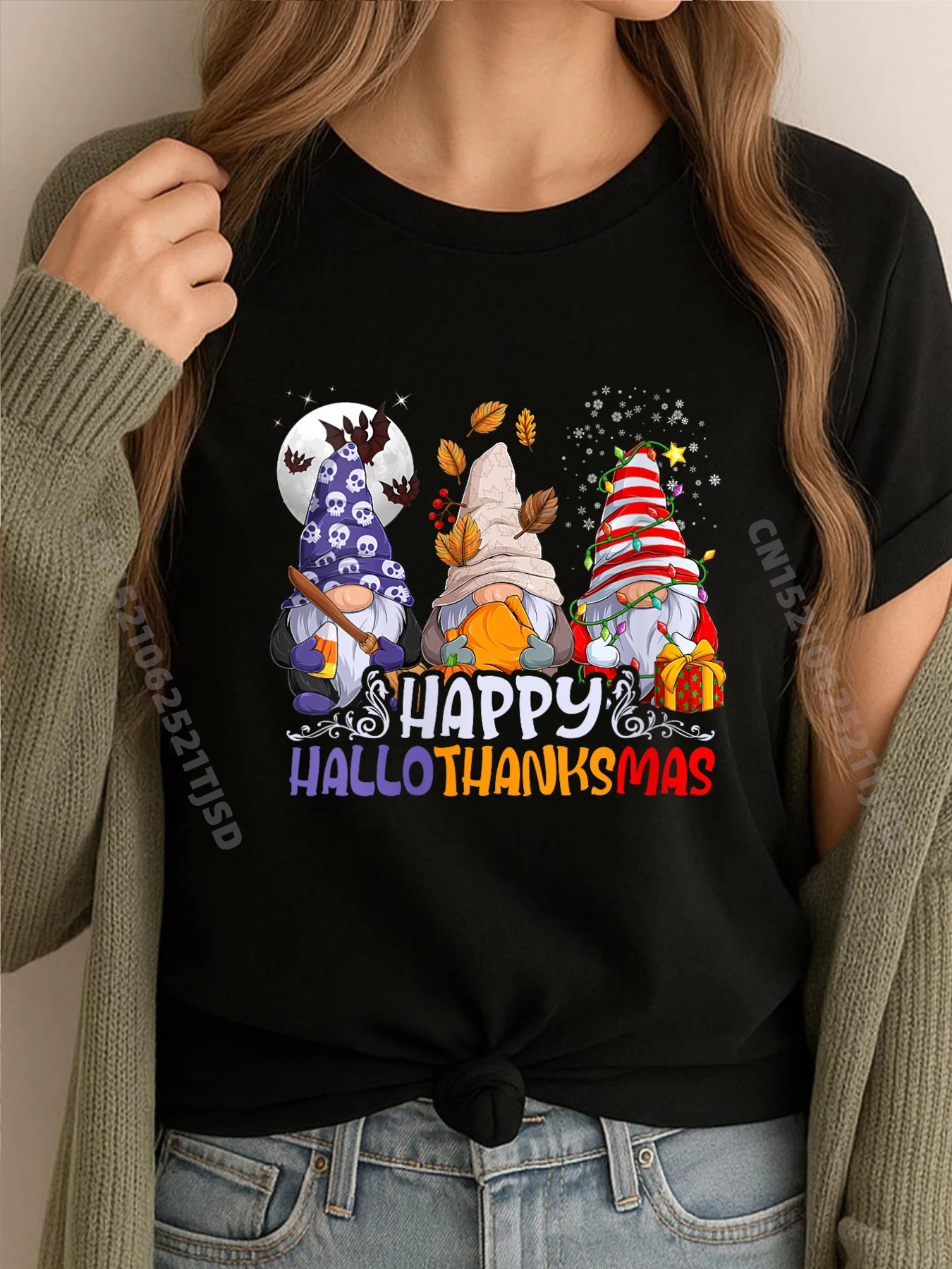 

Женские Хэллоуин День Благодарения Рождество Happy Harajuku Мужская дизайнерская одежда Camisetas Hombre