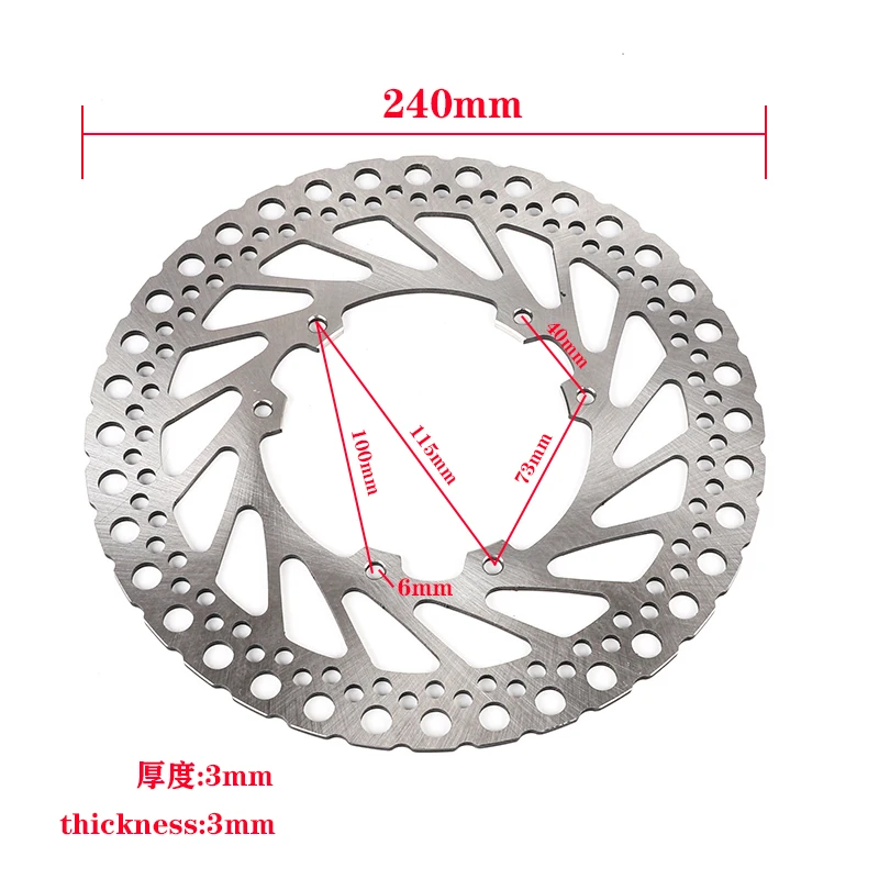 240MM Motorcycle Front Brake Disc Disk Rotors FitFor Honda CR 125 250 CR125 CR250 R2-R7 CRF 250 450 R X CRF250 CRF450R CRF450X