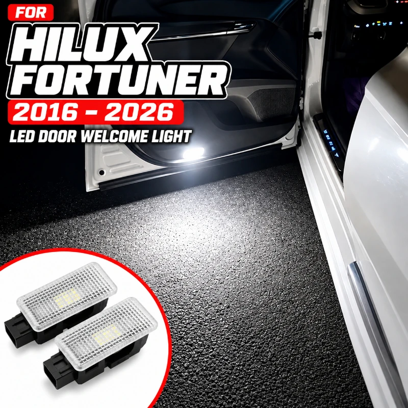 LED Door Courtesy Lamp FOR Hilux Fortuner 2016-2024 Interior Welcome Light Plug & Play 2PCS 4PCS