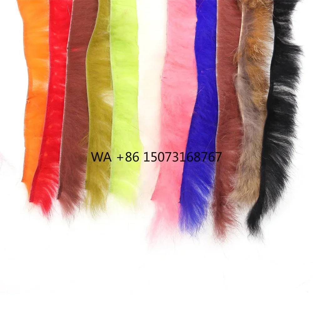 Natural Soft Rabbit Fur Hare Hair Zonker Strips for Fly Tying Material Saltwater Fishing Streamer Flies Making