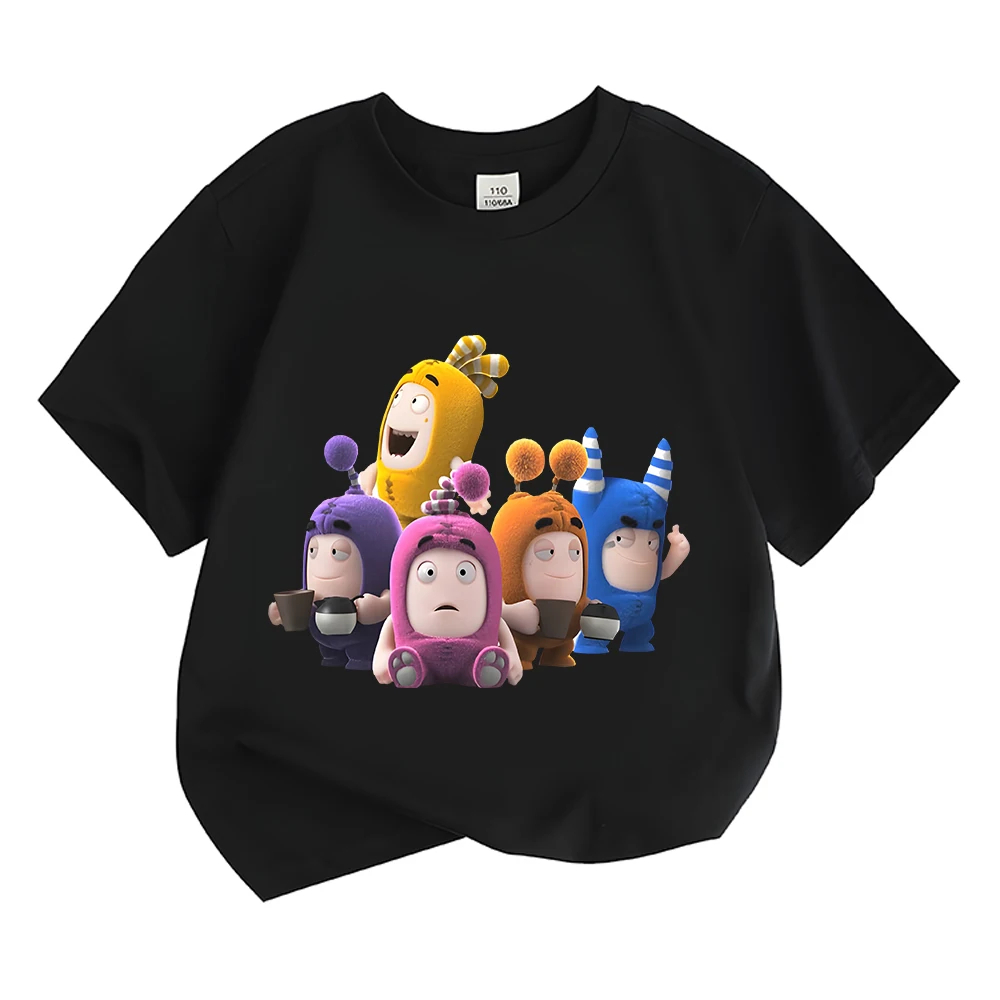 

Children's T-shirt Cartoon Oddbods Family T-Shirts Summer Tops Cartoon Short Sleeve Tees Cotton Boys Girls Clothes Sportswear