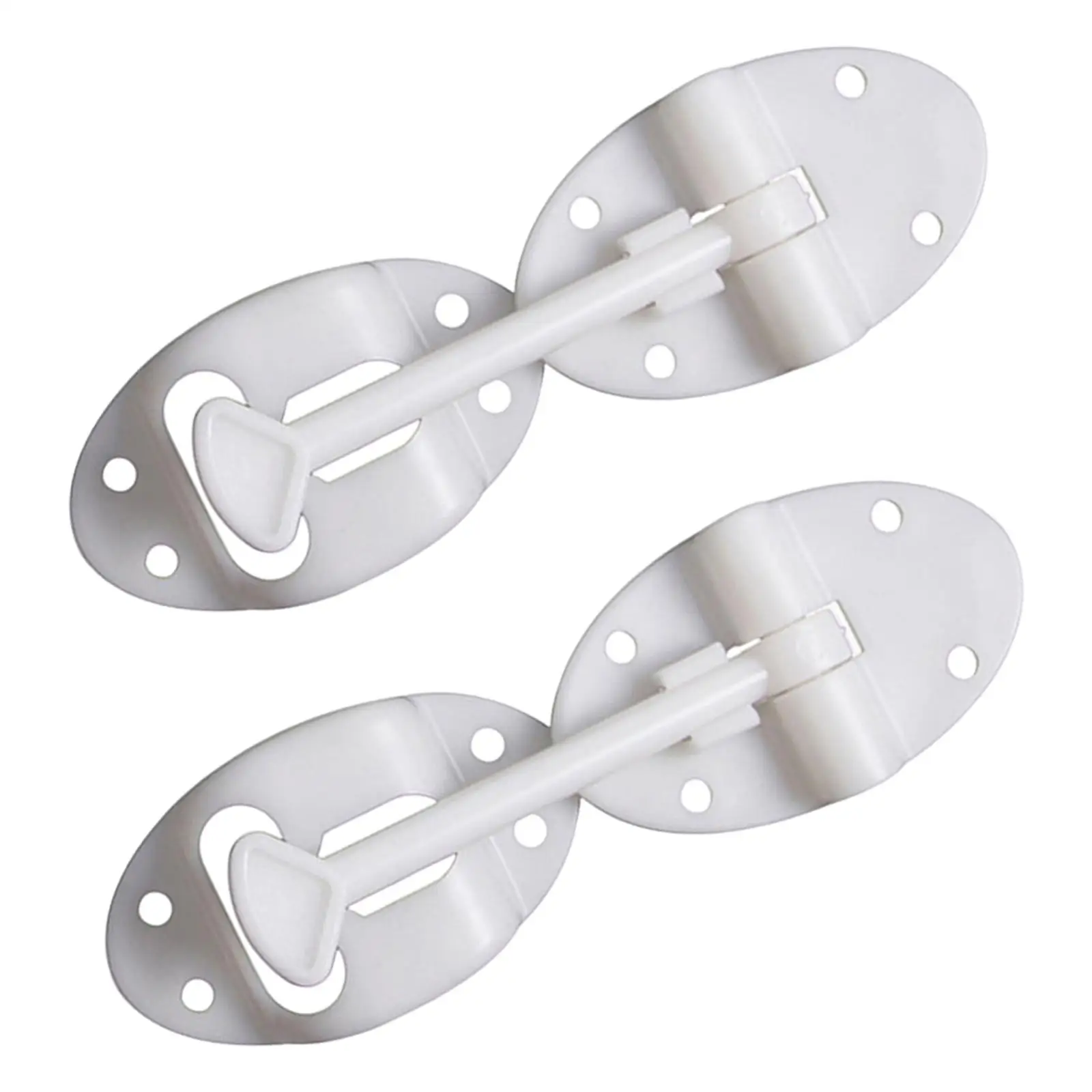 2 Pieces Door Catch Holder Repair Part Assembly Kit Hardware for RV Cargo Trailer Camper White