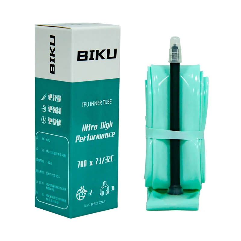 BIKU Ultralight TPU Fiets Binnenband 700C 700x23 25 28 32C Road Fiets TPU Materiaal Band 60mm 80mm Lengte Franse Ventiel