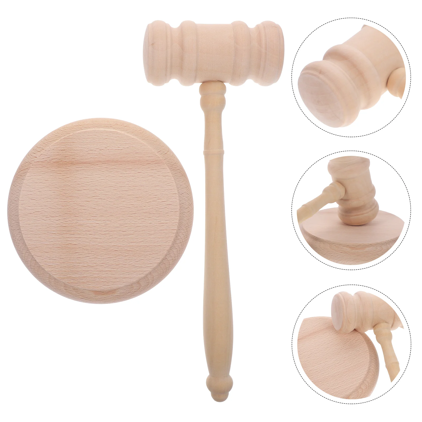 Judge Hammer Gavel Props Accessory Auction Sale Wooden Clock Court Hammers Gavels for