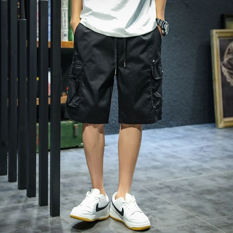 Men's Summer Lightweight Cargo Shorts Casual Loose Fit 5 Inch Inseam Workout Shorts Plus Size Streetwear Hip Hop Shorts