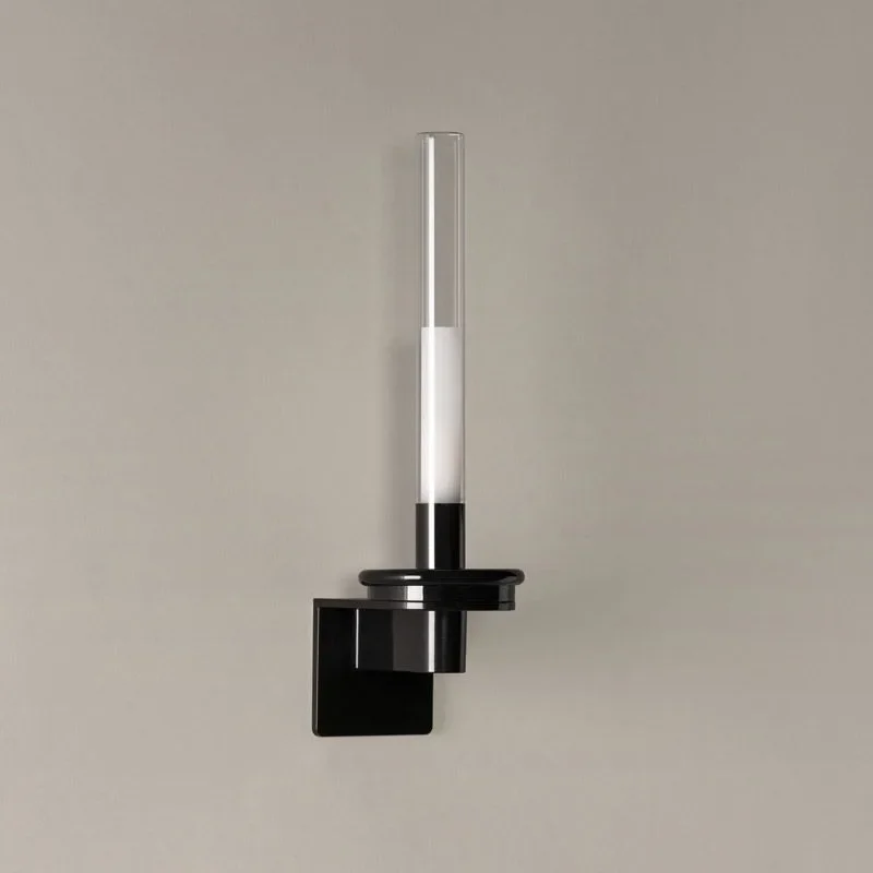 الإسبانية الإبداعية الراقية الحديد الفن وحدة إضاءة LED جداريّة مصباح شفاف طويل أنبوب الزجاج عاكس الضوء المطبخ غرفة نوم بهو غرفة المعيشة الشمعدانات