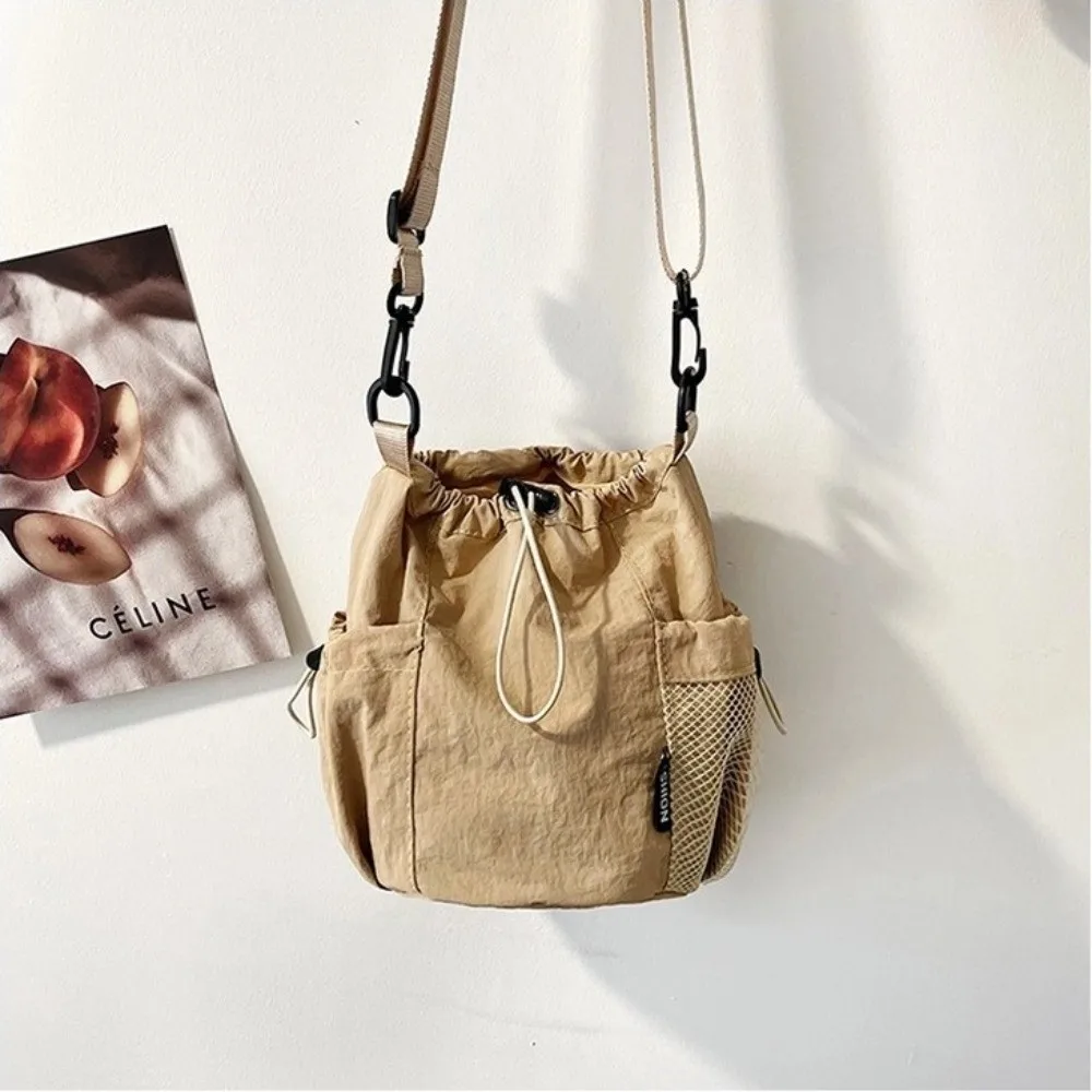 Tragbare Einzelschulter-Umhängetasche, Nylon, einfarbig, kleine Tasche, leichte Umhängetasche für den Außenbereich – Detail 8