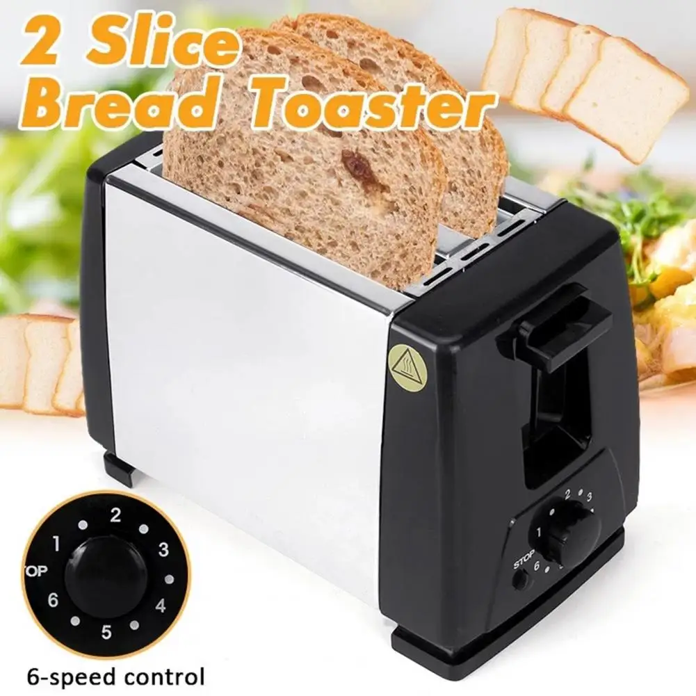 Automatic Shutdown Toaster Easy Clean Toaster Machine Powerful 750w Bread Machine Toaster with Wide Slots 6-stage for Toast