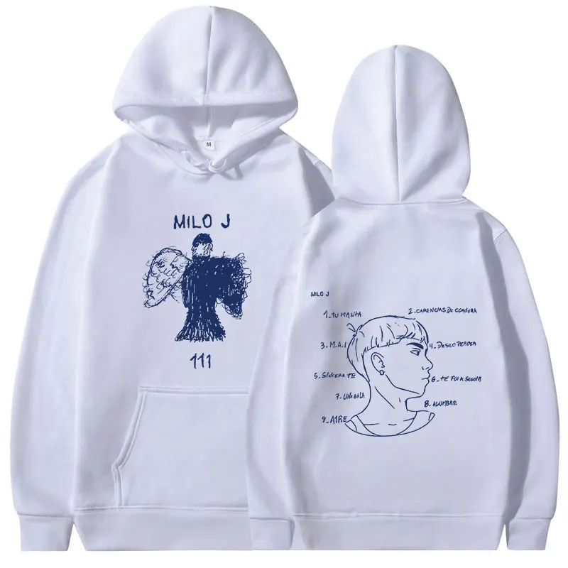 Milo J Hoodies 111 Music Album Hooded Sweatshirts Men Women Fashion Hip Hop Vintage Long Sleeve Pullovers Fans Gift Streetwear