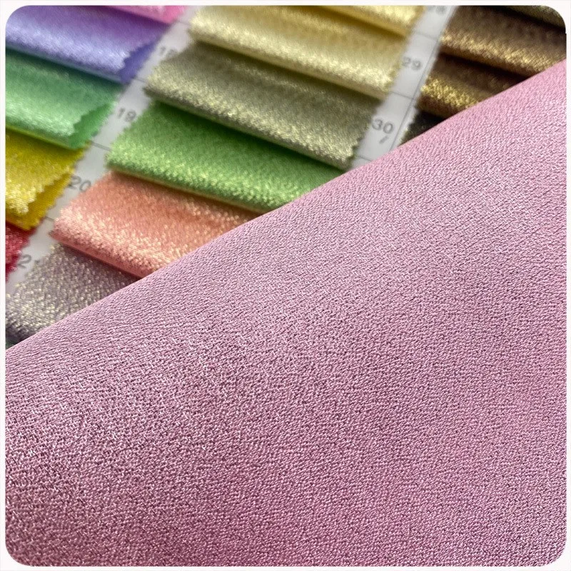 

Gold and silver silk snowflake satin yarn-dyed wide polyester glittering dress performance skirt shoe material fabric