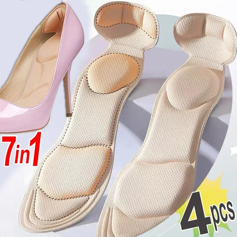 1/2Pair Memory Foam Insole Pad Inserts Heel Post Back Breathable Anti-slip for High Heel Shoe Insert Protector Shoes Insoles