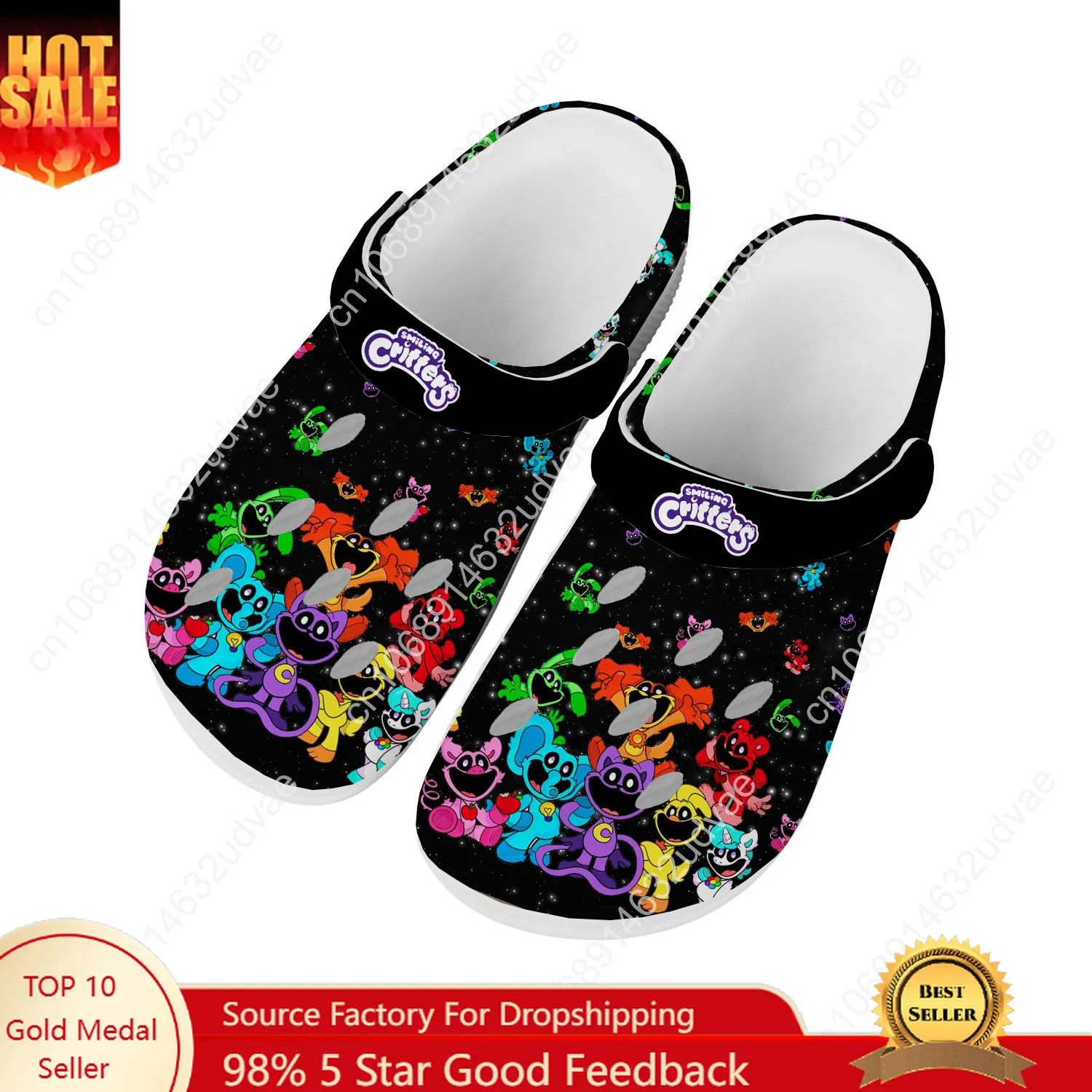 

Smiling Critters Water Shoes Men Women Teenager High Quality Home Garden Clogs Custom Sandals Beach Breathable Hole Slippers