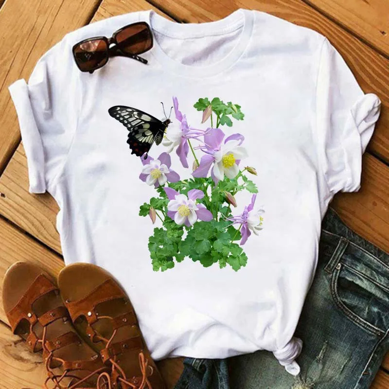 Top Bow Vintage White Women's Fashion Short-sleeved Women's T-shirt Harajuku Aesthetic Clothes Summer polyester fabric