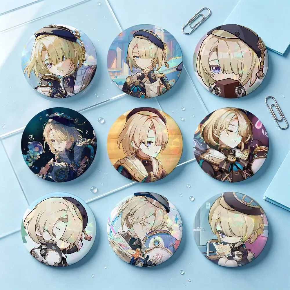 Freminet Genshin Impact Badges 25 32 44 58 75 Mm Round Cosplay Pin Bag Decor Fans Collect Friends Gifts Brooch Souvenir