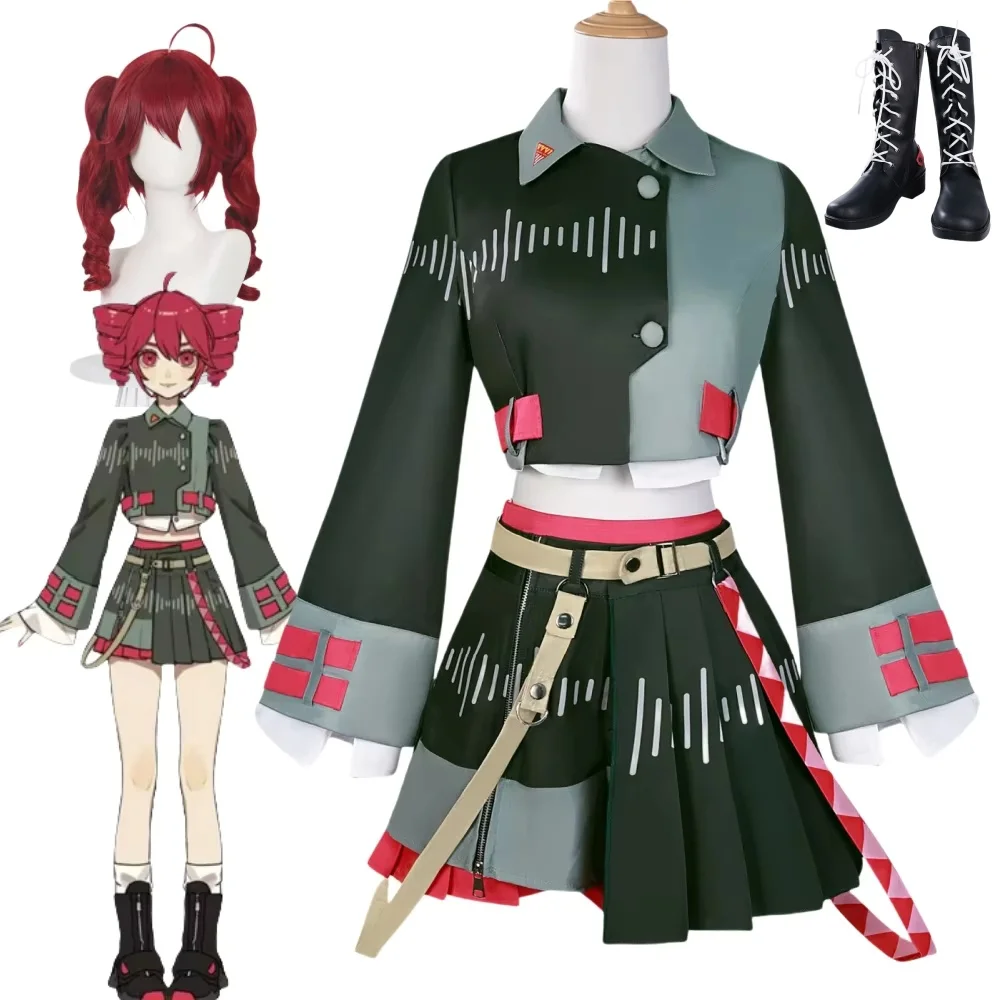 

Kasane teto New Skin Cosplay Costume Wig Anime teto New Sound Library Dress Cute Halloween Clothing